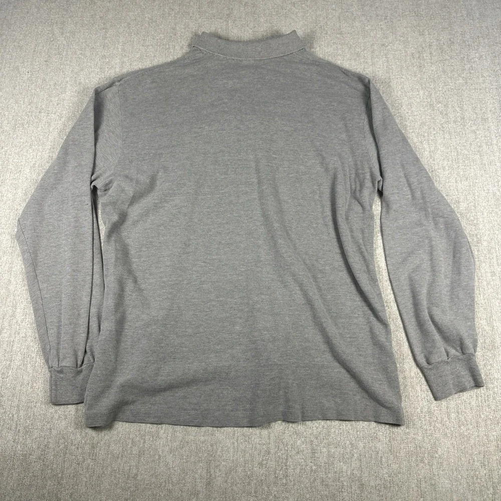Polo Ralph Lauren Shirt Men XL Grey‎ Long Sleeve Golf Preppy Blue Pony Casual